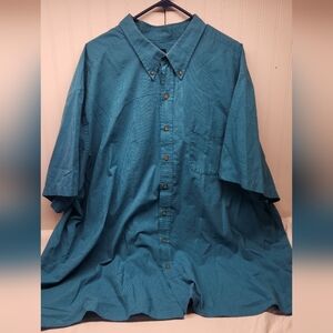 Harbor Bay teal/navy gingham shirt, 4XL